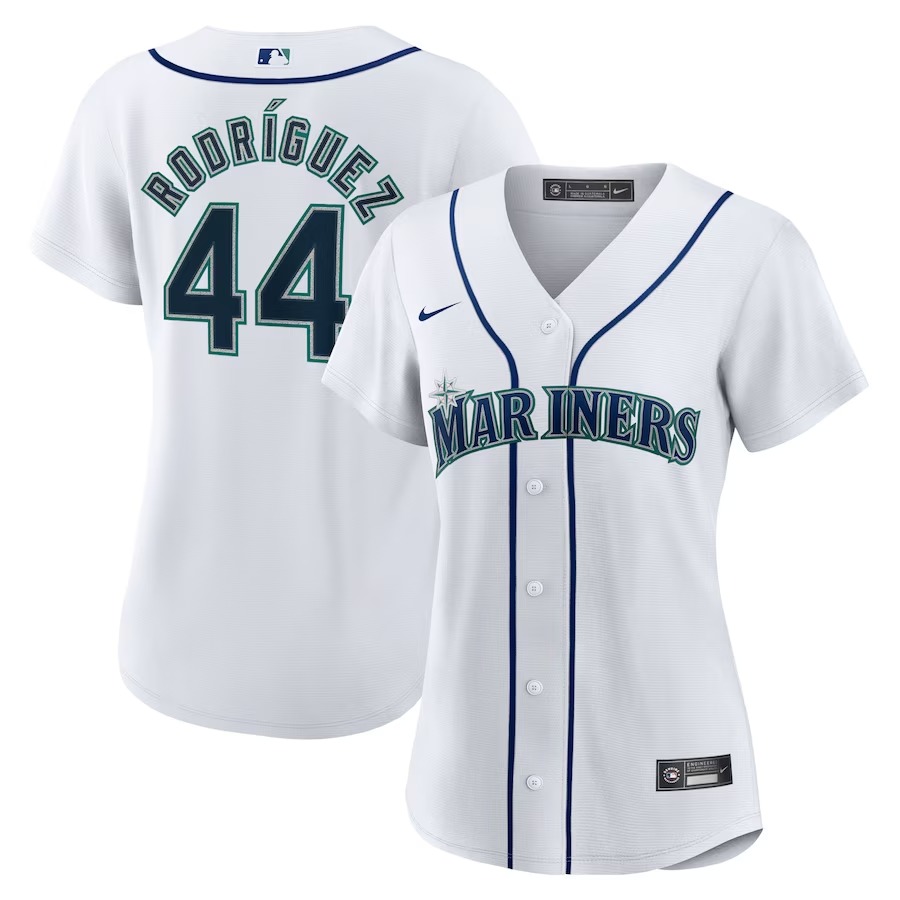 Women's Seattle Mariners Julio Rodriguez Nike White Home Replica Player Jersey - Vujersey Los Angeles Rams