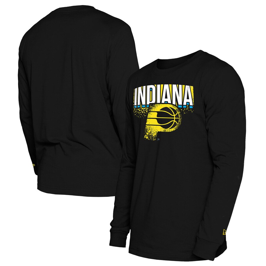 Men's Indiana Pacers  New Era Black 2024/25 City Edition Long Sleeve T-Shirt - Vujersey Los Angeles Rams