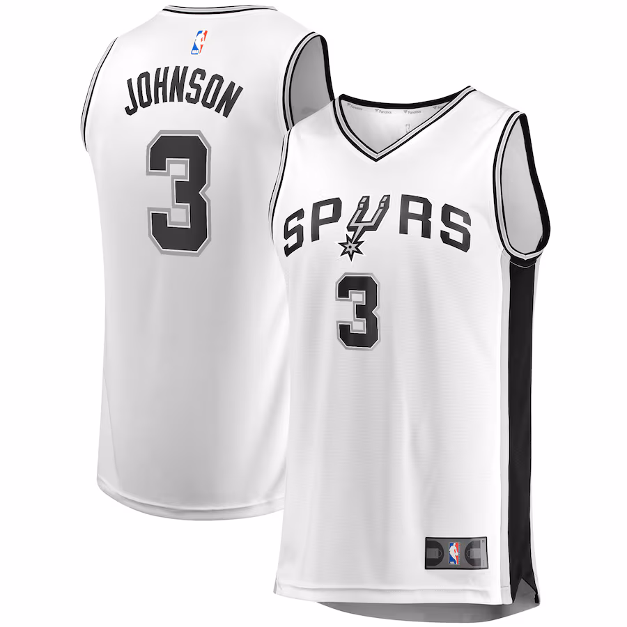 Men's San Antonio Spurs Keldon Johnson Fanatics White Fast Break Association Jersey - Vujersey Los Angeles Rams