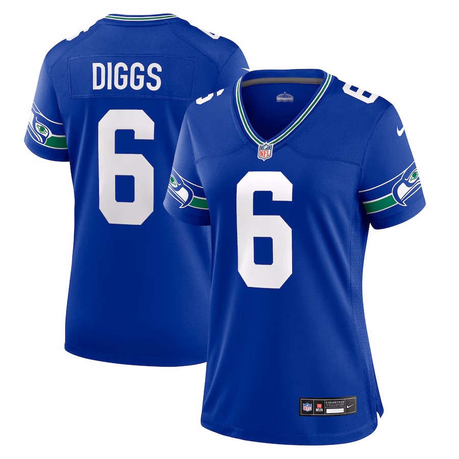 Women's Seattle Seahawks Quandre Diggs Nike Royal Throwback Player Game Jersey - Vujersey Los Angeles Rams