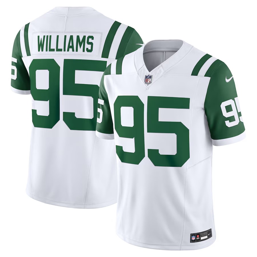 Men's New York Jets Quinnen Williams Nike White Classic Alternate Vapor F.U.S.E. Limited Jersey - Vujersey Los Angeles Rams