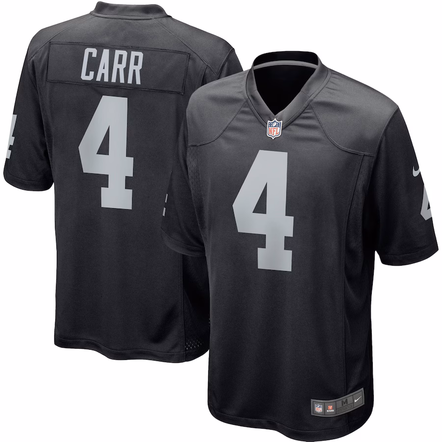 Youth Las Vegas Raiders Derek Carr Nike Black Team Color Game Jersey - Vujersey Los Angeles Rams
