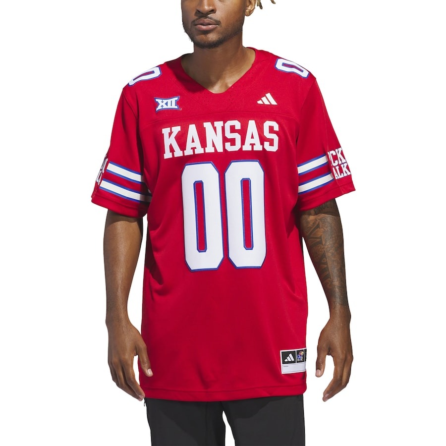 Men's adidas #00 Red Kansas Jayhawks  Alternate Premier Jersey - Vujersey Los Angeles Rams