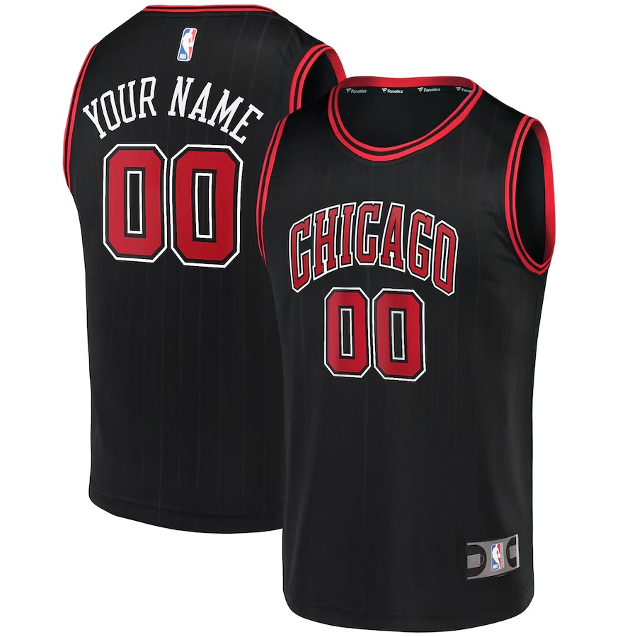 Men's Chicago Bulls Fanatics Black Fast Break Replica Custom Jersey - Statement Edition - Vujersey Los Angeles Rams