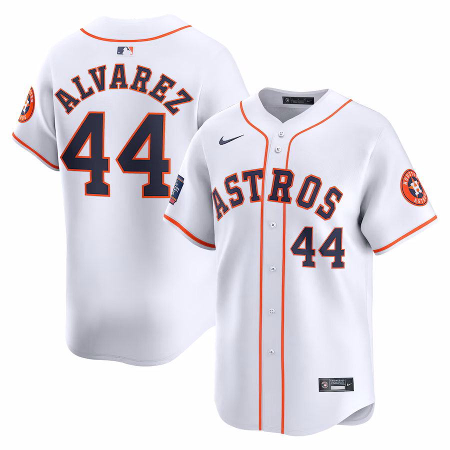 Men's Houston Astros Yordan Alvarez Nike White 2024 MLB World Tour Mexico City Series Home Limited Player Jersey - Vujersey Los Angeles Rams