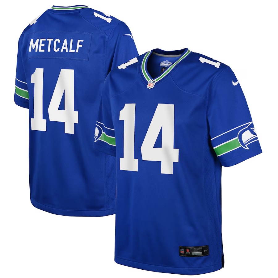 Youth Seattle Seahawks DK Metcalf Nike Royal Game Jersey - Vujersey Los Angeles Rams