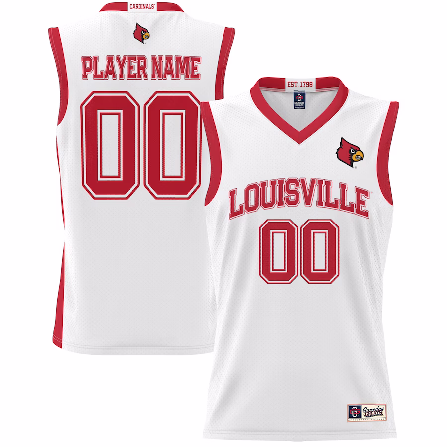 Louisville Cardinals GameDay Greats Unisex  Lightweight NIL Pick-A-Player Basketball Jersey - White - Vujersey Los Angeles Rams