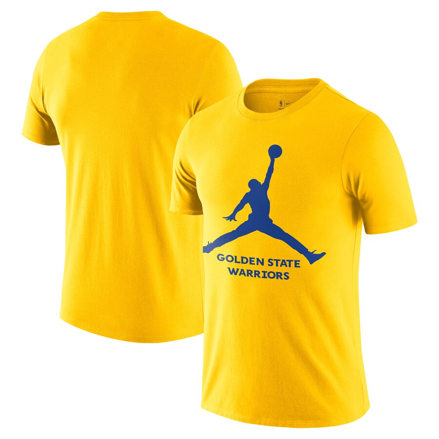 Men's Golden State Warriors Nike Gold Essential Jumpman T-Shirt - Vujersey Los Angeles Rams