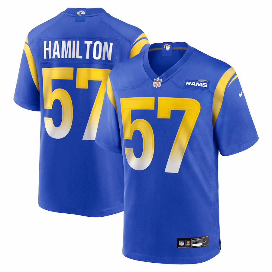 Men's Los Angeles Rams Ty Hamilton Nike Royal Team Game Jersey - Vujersey Los Angeles Rams
