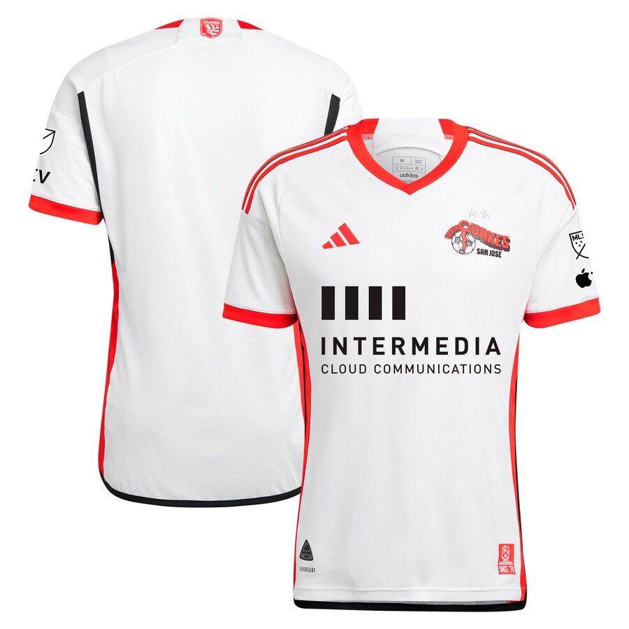 Men's San Jose Earthquakes  adidas White 2024 The 50 Kit Authentic Jersey - Vujersey Los Angeles Rams