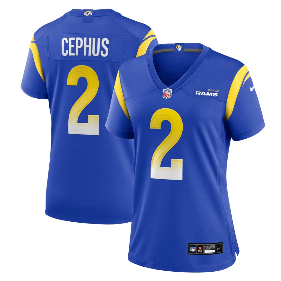 Women's Los Angeles Rams Quintez Cephus Nike Royal Team Game Jersey - Vujersey Los Angeles Rams