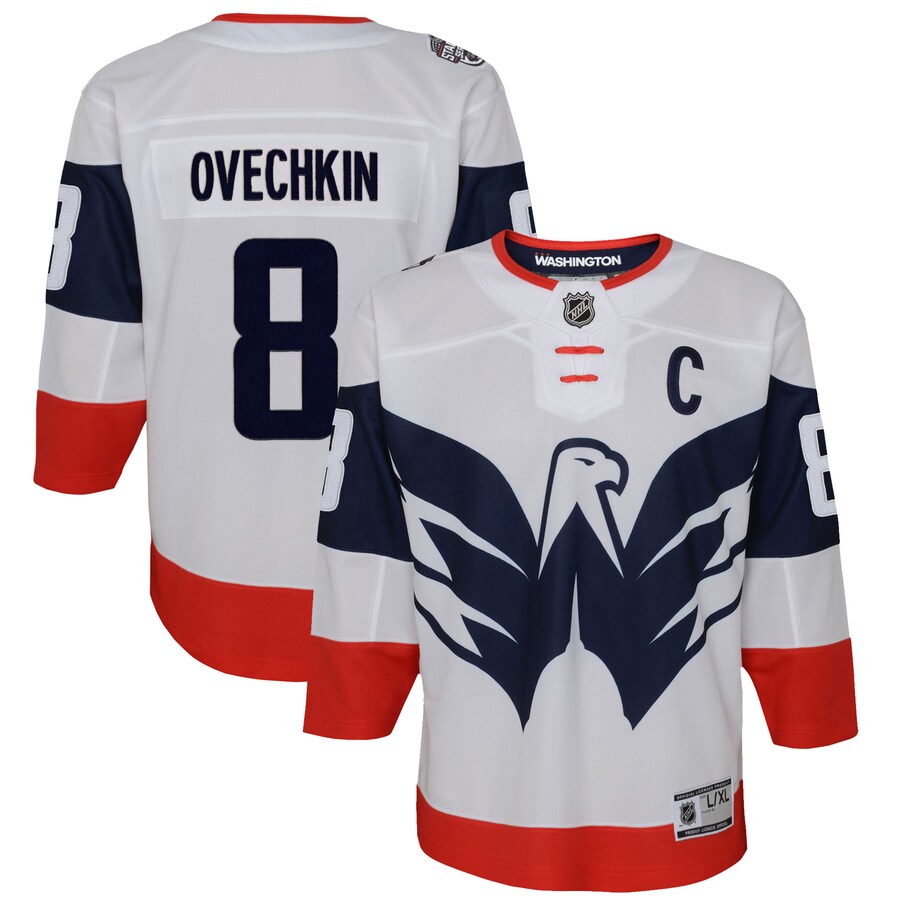 Youth Washington Capitals Alexander Ovechkin White 2023 NHL Stadium Series Player Jersey - Vujersey Los Angeles Rams