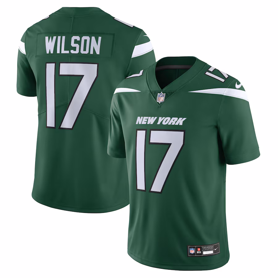 Men's New York Jets Garrett Wilson Nike Gotham Green Vapor Untouchable Limited Jersey - Vujersey Los Angeles Rams