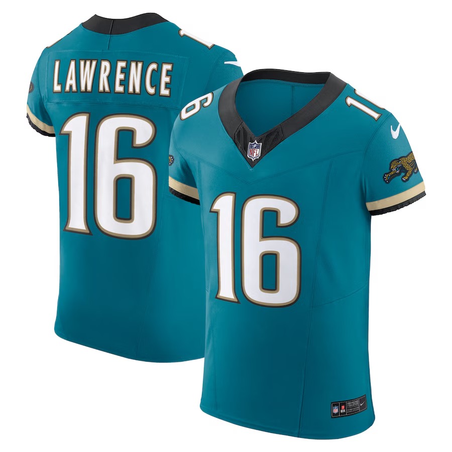 Men's Jacksonville Jaguars Trevor Lawrence Nike Teal Prowler Throwback Vapor F.U.S.E. Elite Jersey - Vujersey Los Angeles Rams