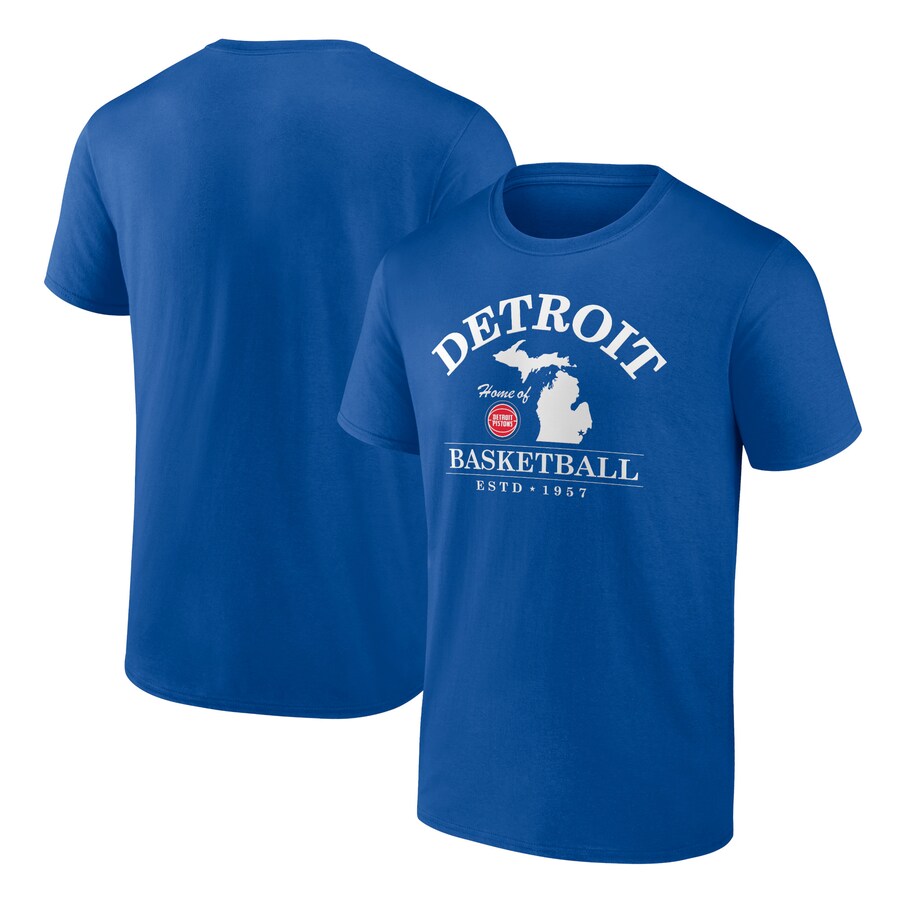 Men's Detroit Pistons Blue Tip-Off T-Shirt - Vujersey Los Angeles Rams