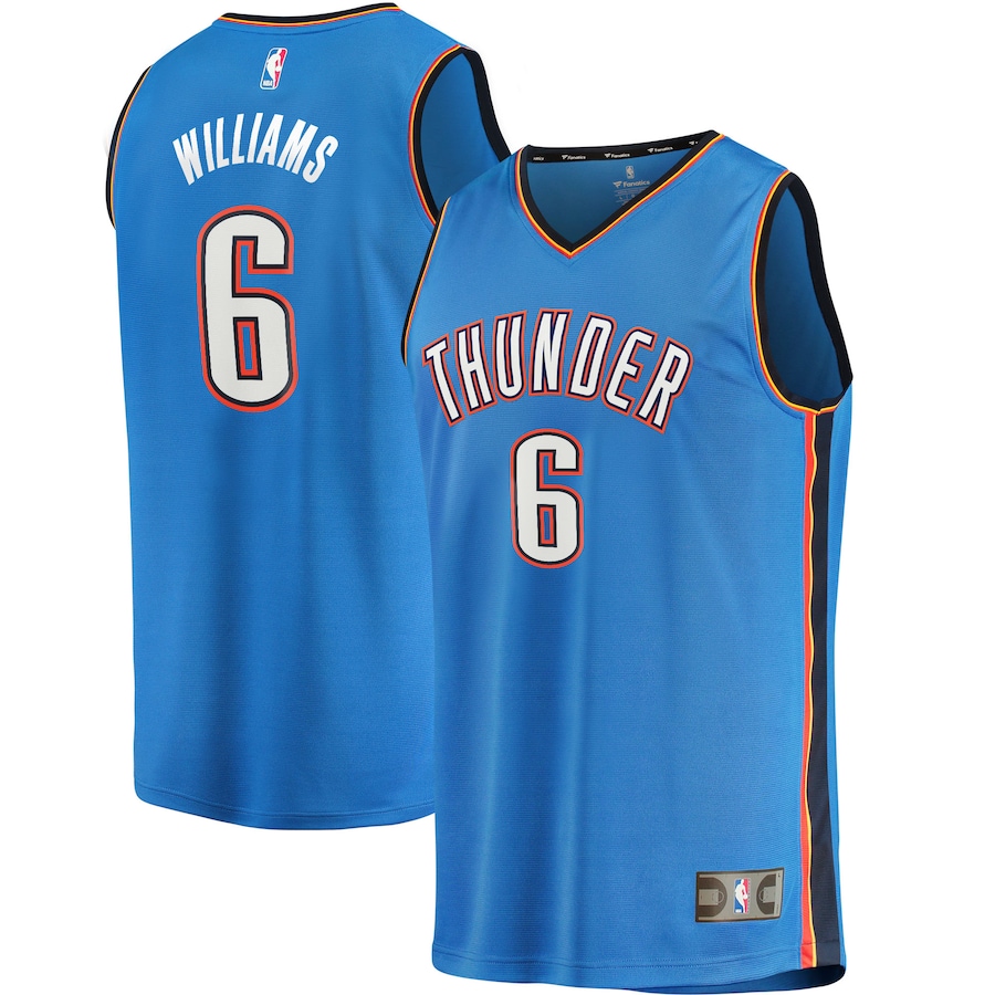Men's Oklahoma City Thunder Jaylin Williams Fanatics Blue 2021/22 Fast Break Replica Jersey - Icon Edition - Vujersey Los Angeles Rams