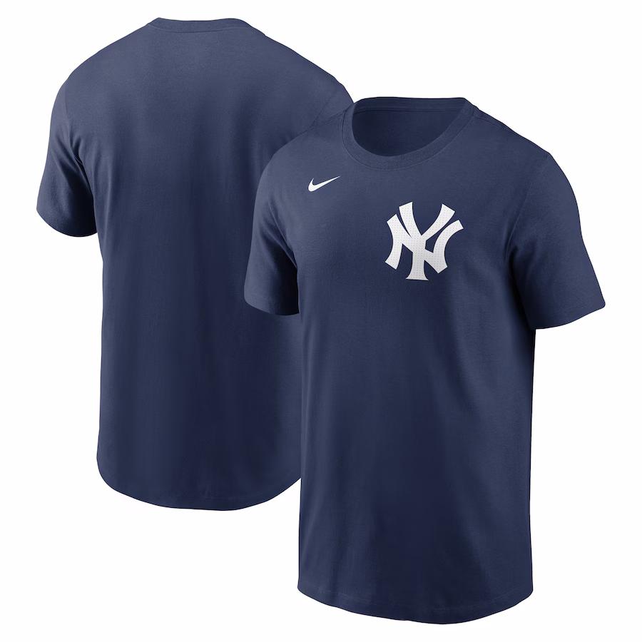 Men's New York Yankees Nike Navy Fuse Wordmark T-Shirt - Vujersey Los Angeles Rams