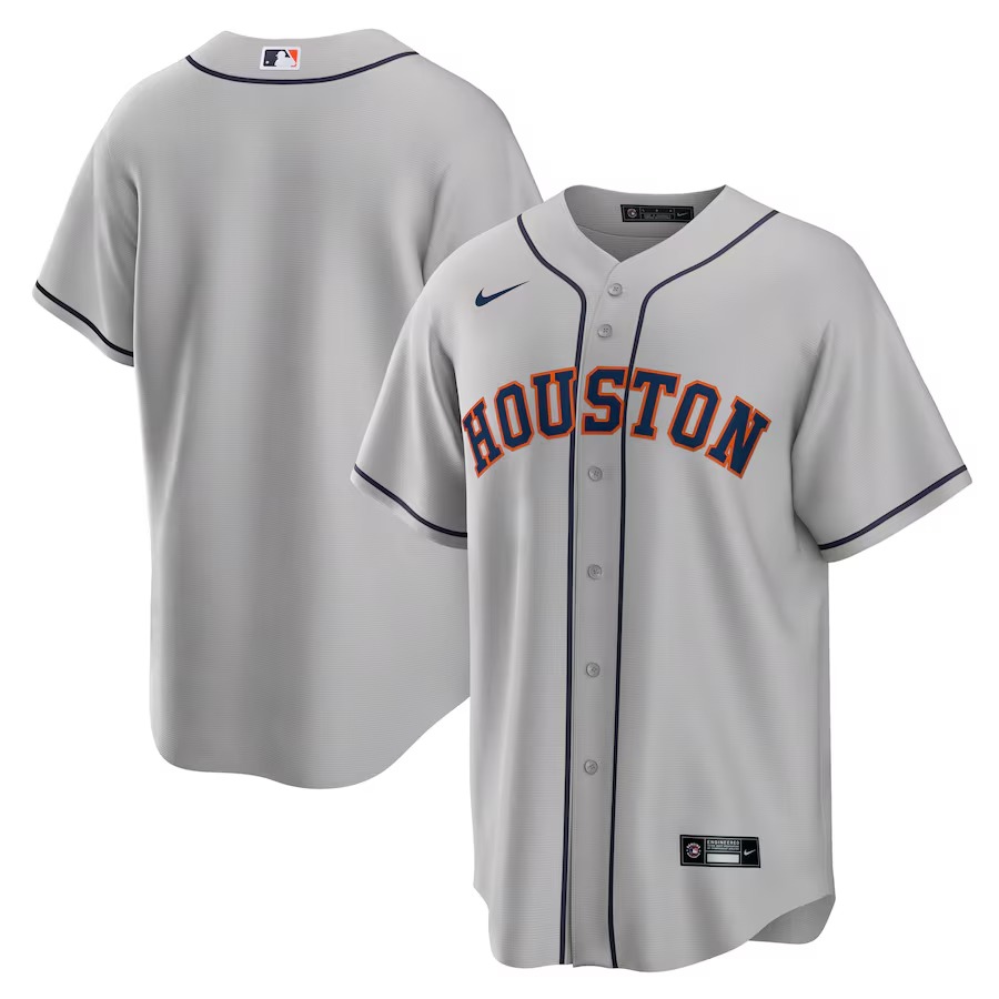 Men's Houston Astros Nike Gray Road Replica Team Jersey - Vujersey Los Angeles Rams