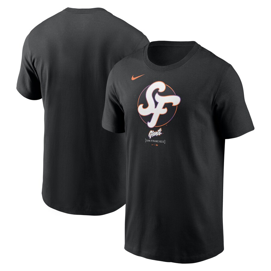 Men's San Francisco Giants Nike Black 2025 City Connect Large Logo T-Shirt - Vujersey Los Angeles Rams