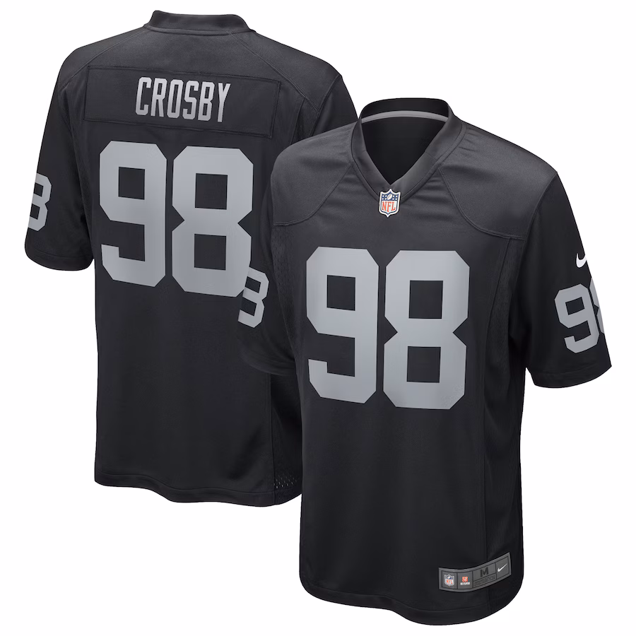 Men's Las Vegas Raiders Maxx Crosby Nike Black Game Jersey - Vujersey Los Angeles Rams