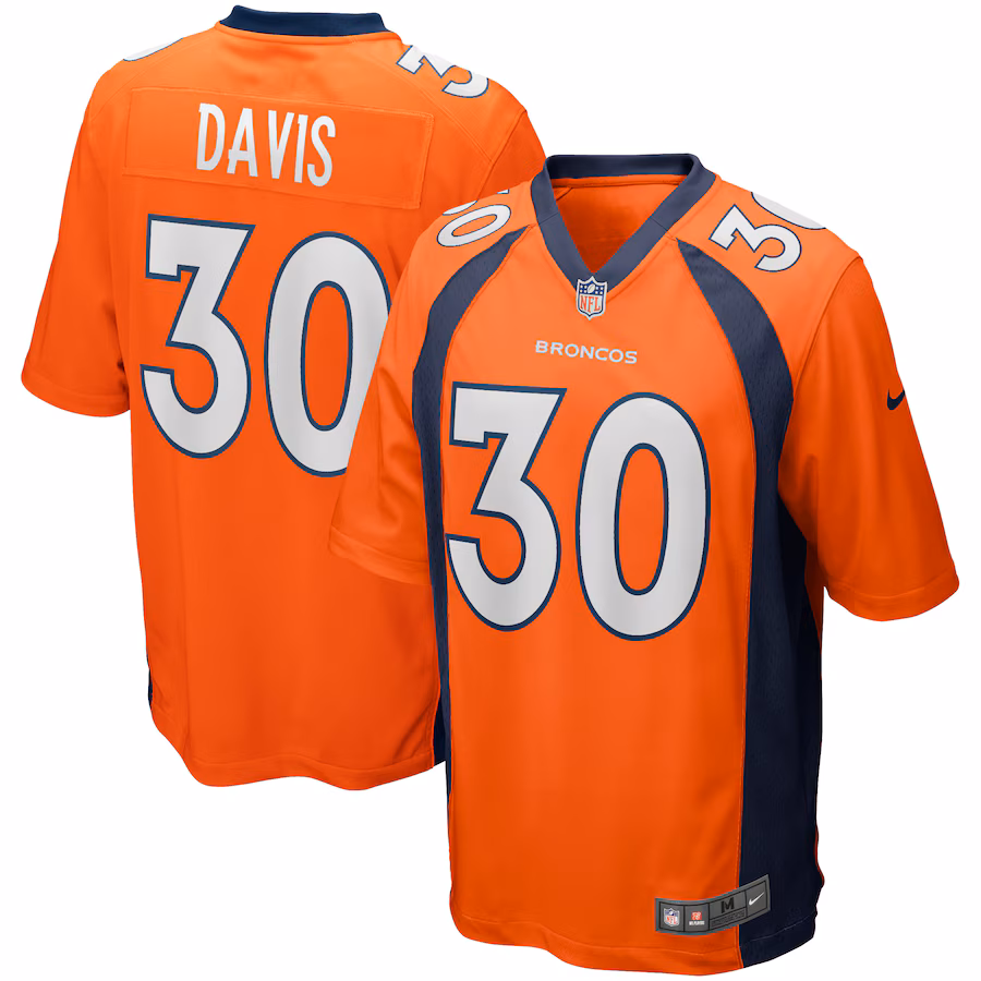 Men's Denver Broncos Terrell Davis Nike Orange Game Retired Player Jersey - Vujersey Los Angeles Rams