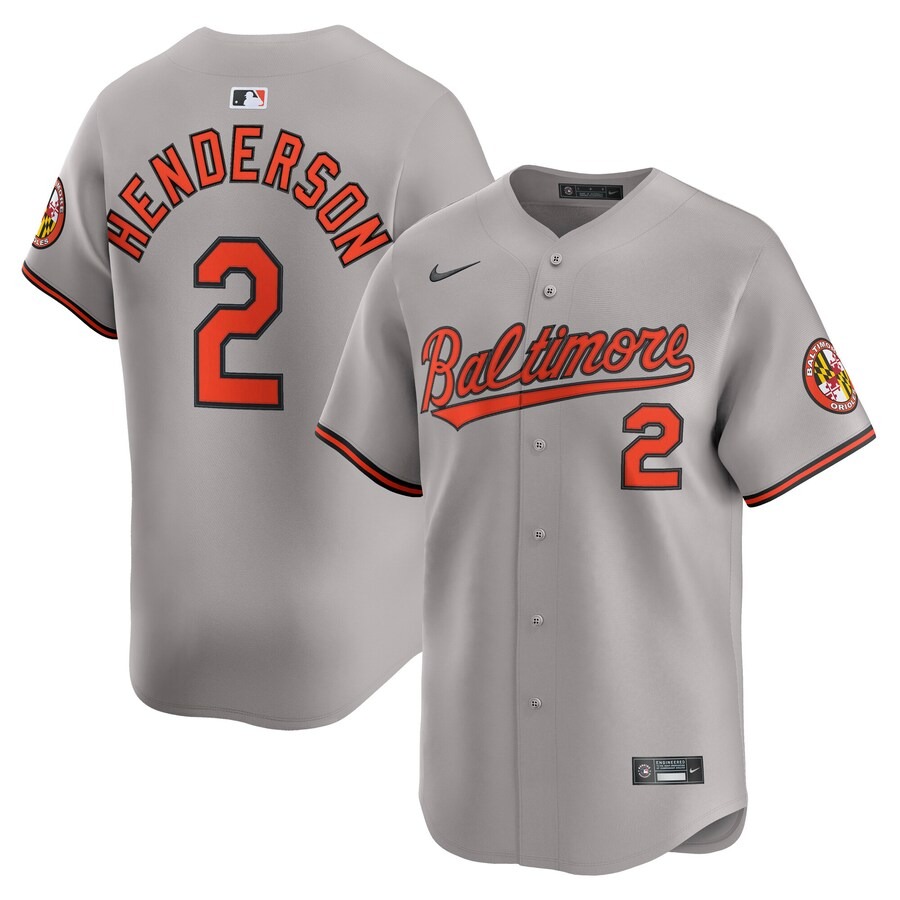 Men's Baltimore Orioles Gunnar Henderson Nike Gray Road Limited Player Jersey - Vujersey Los Angeles Rams