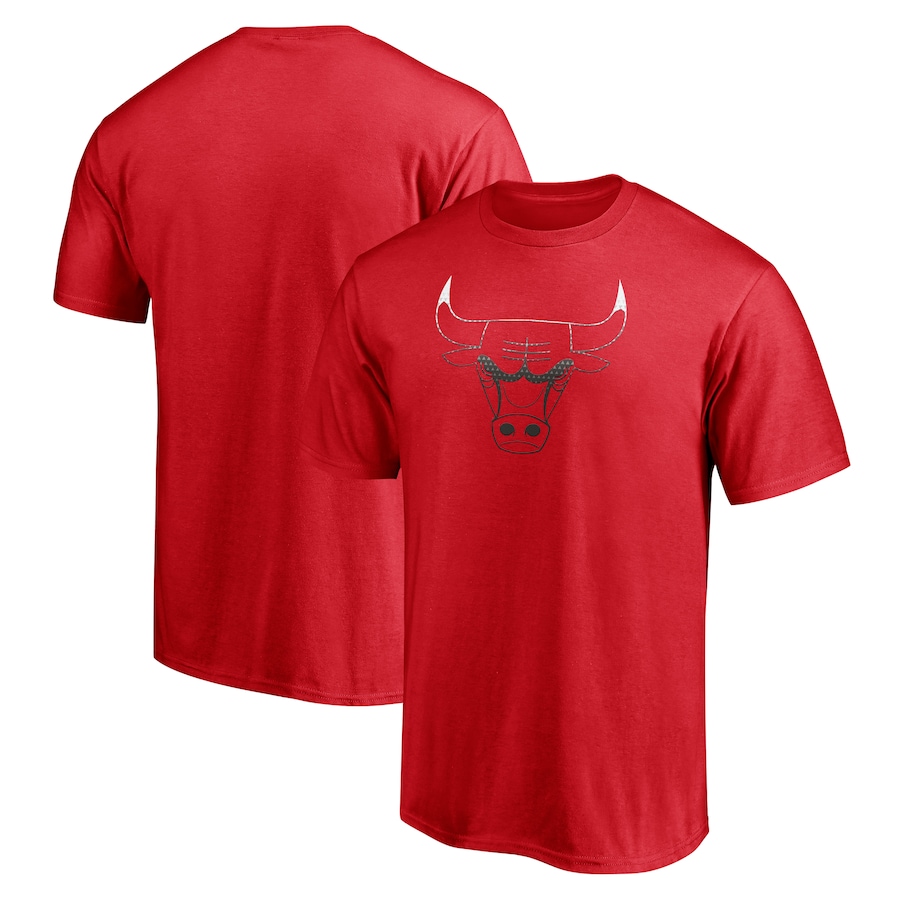 Men's Chicago Bulls  Red Gradient Logo T-Shirt - Vujersey Los Angeles Rams