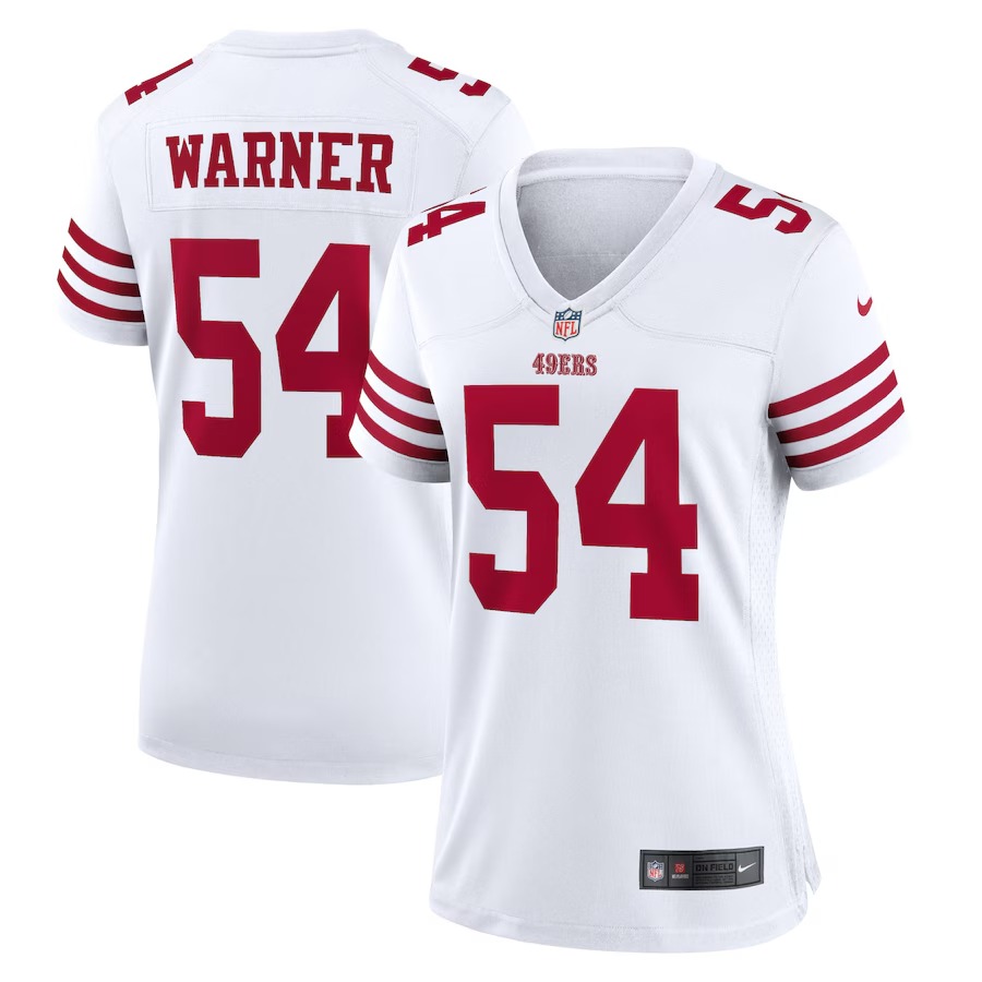 Women's San Francisco 49ers Fred Warner Nike White Player Jersey - Vujersey Los Angeles Rams