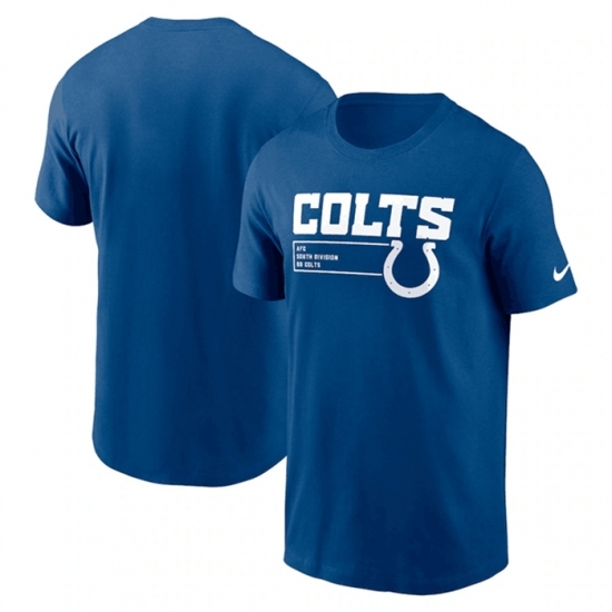 Men's Indianapolis Colts Blue Division Essential T Shirt - Vujersey Los Angeles Rams