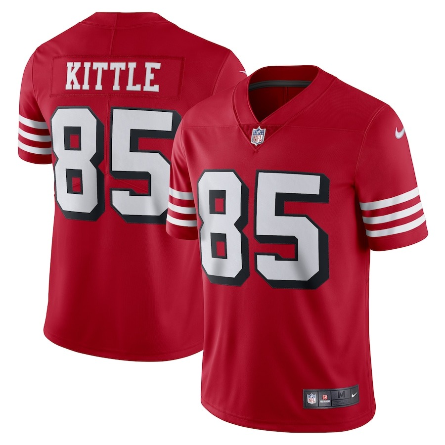 Men's San Francisco 49ers George Kittle Nike Red Alternate Vapor Limited Player Jersey - Vujersey Los Angeles Rams