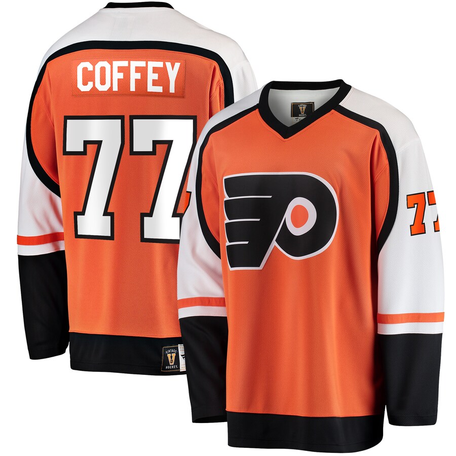 Men's Philadelphia Flyers Paul Coffey Fanatics Branded Orange Premier Breakaway Retired Player Jersey - Vujersey Los Angeles Rams
