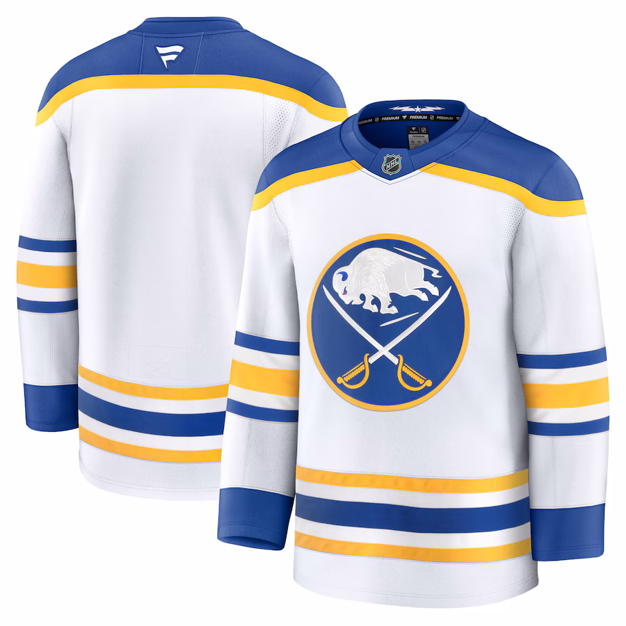 Men's Buffalo Sabres Fanatics White Away Premium Jersey - Vujersey Los Angeles Rams