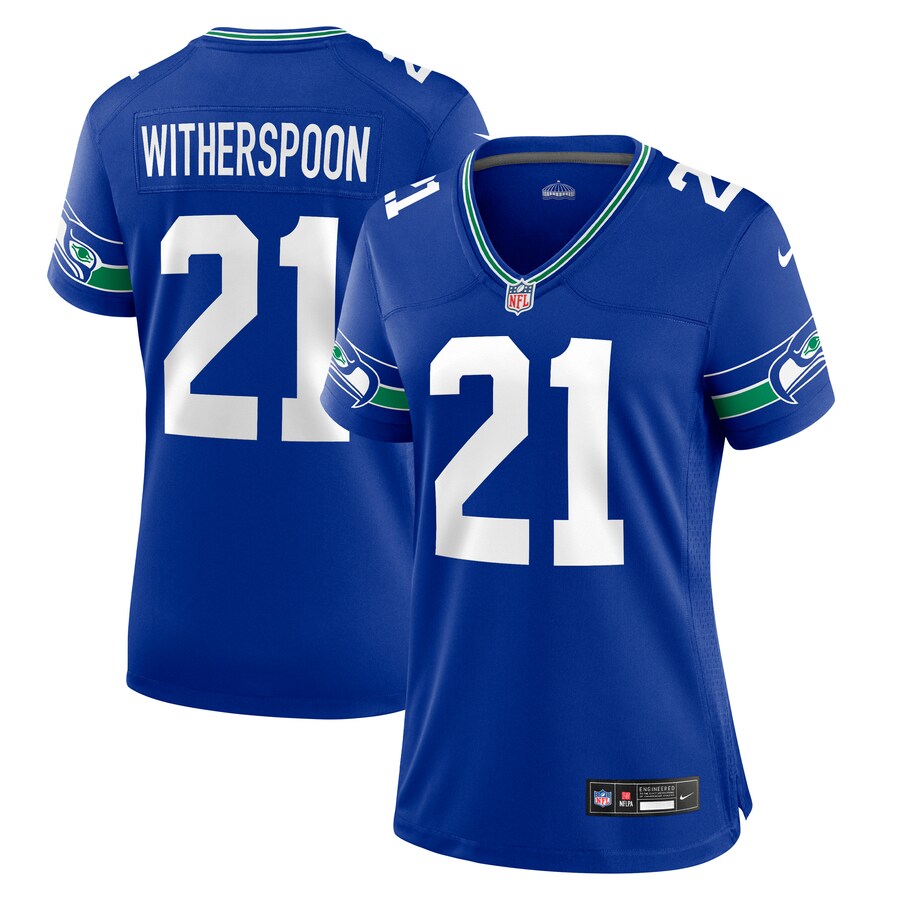 Women's Seattle Seahawks Devon Witherspoon Nike Royal Throwback Player Game Jersey - Vujersey Los Angeles Rams