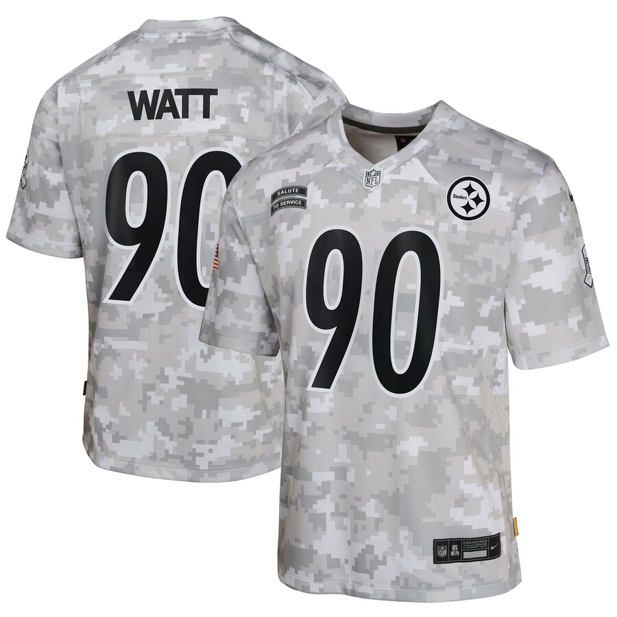 Youth Pittsburgh Steelers T.J. Watt Nike Arctic Camo 2024 Salute to Service Game Jersey - Vujersey Los Angeles Rams