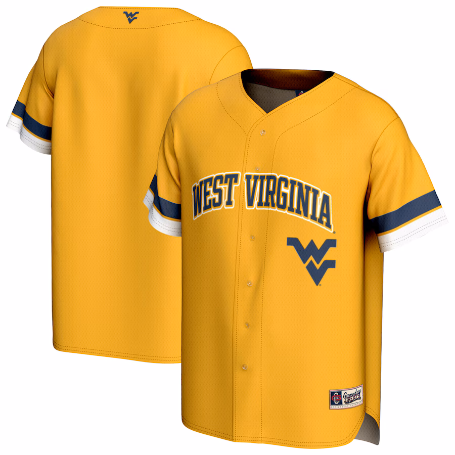 Youth GameDay Greats Gold West Virginia Mountaineers Spirit Baseball Jersey - Vujersey Los Angeles Rams