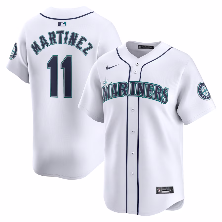 Men's Seattle Mariners Edgar Martinez Nike White Home Limited Player Jersey - Vujersey Los Angeles Rams