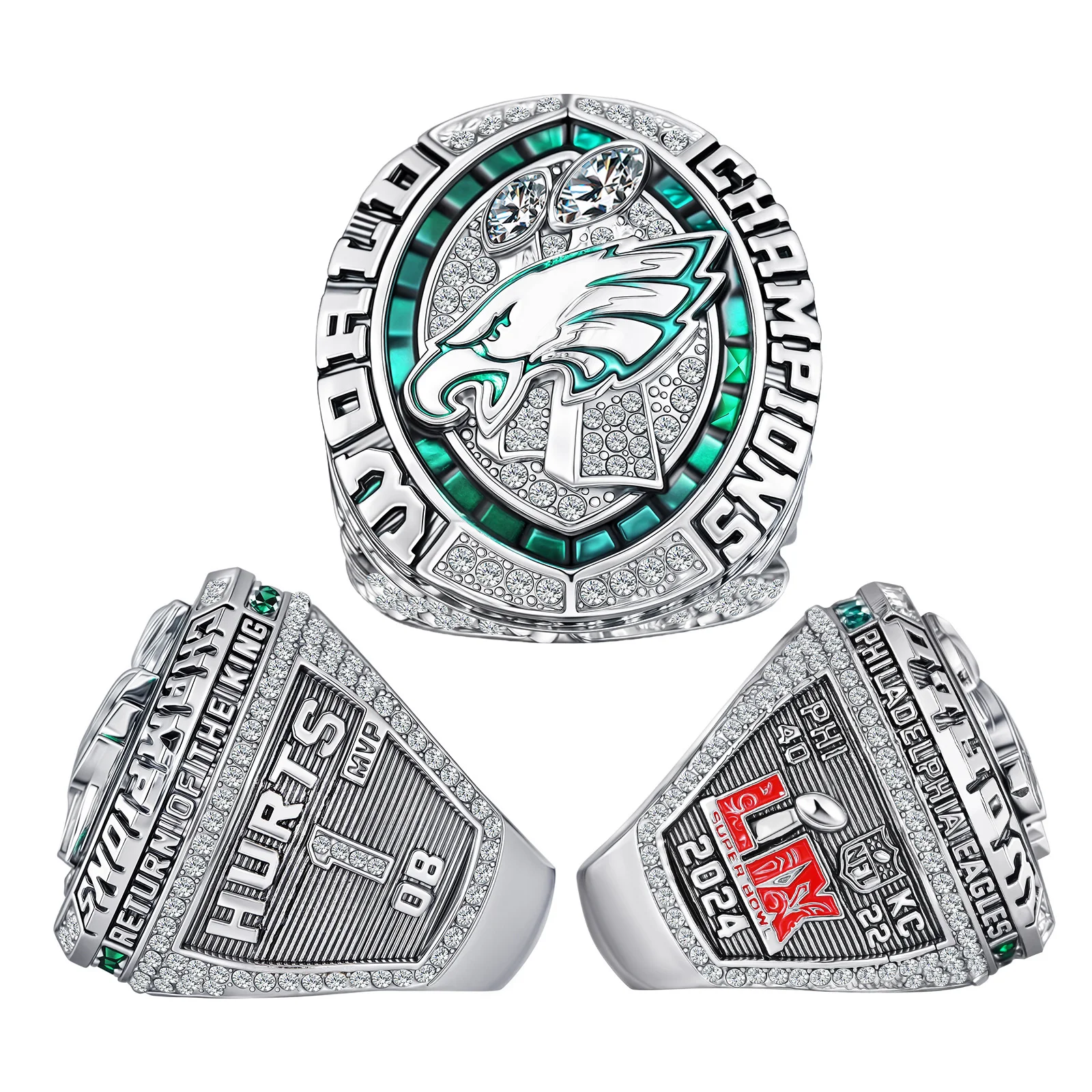 2025 Philadelphia Eagles Championship Ring – #1 Player Edition - Vujersey Los Angeles Rams