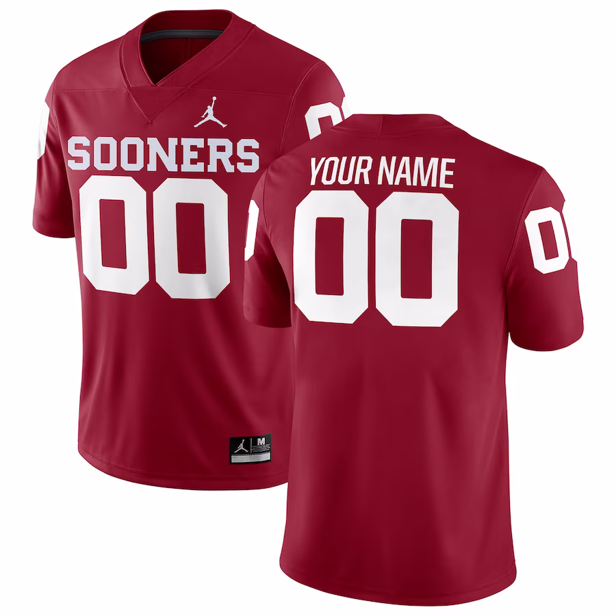 Oklahoma Sooners Jordan Brand Football Custom Game Jersey - Crimson - Vujersey Los Angeles Rams