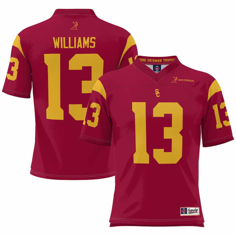 Caleb Williams USC Trojans GameDay Greats Youth Heisman Memorial Jersey Lightweight- Cardinal - Vujersey Los Angeles Rams