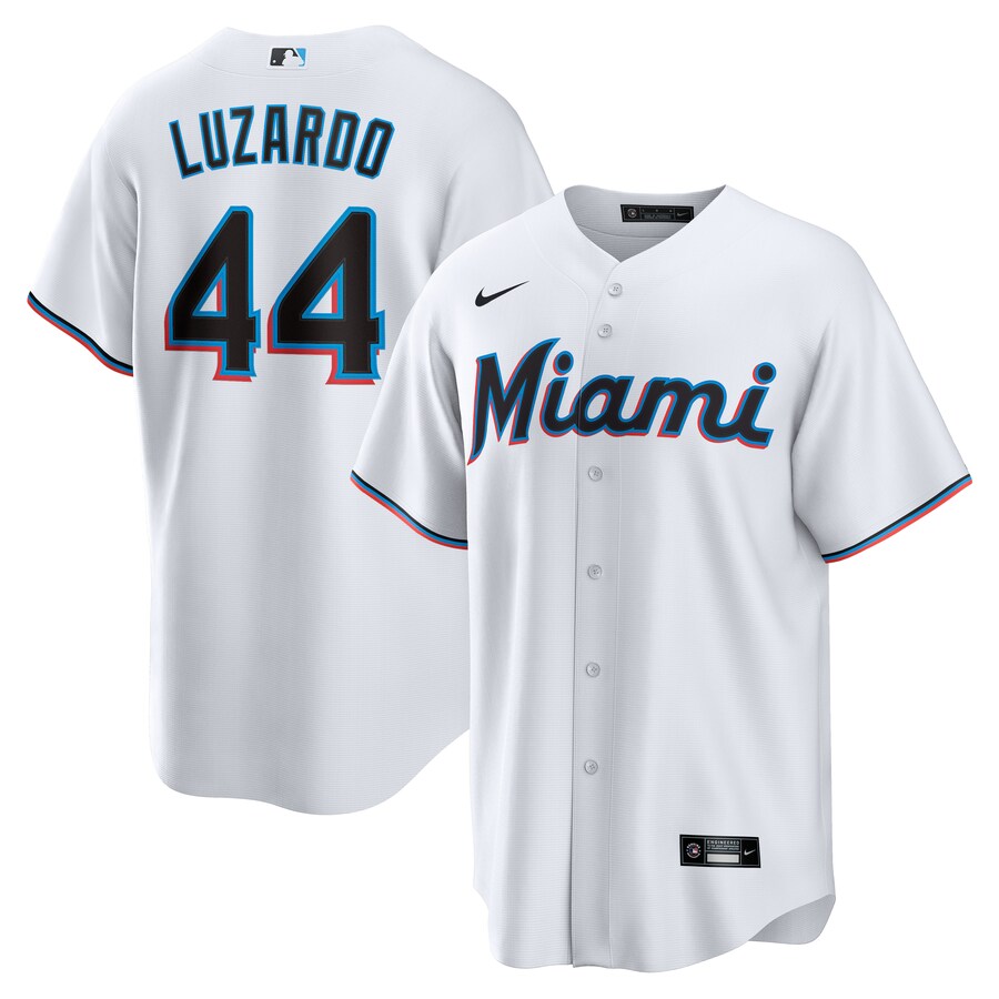Men's Miami Marlins Jesús Luzardo Nike White Home  Replica Player Jersey - Vujersey Los Angeles Rams