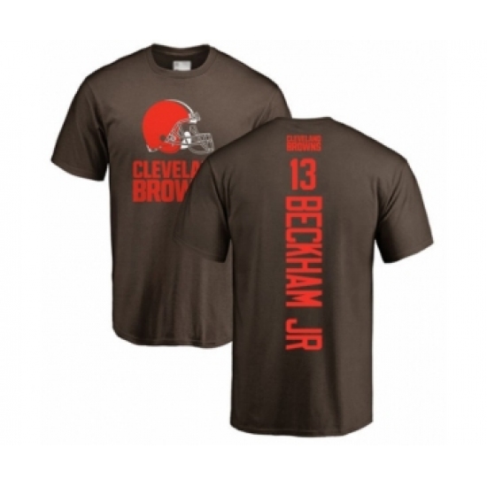 NFL Nike Cleveland Browns #13 Odell Beckham Jr. Brown Backer T-Shirt - Vujersey Los Angeles Rams