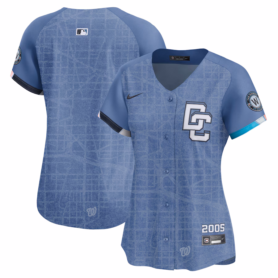 Women's Washington Nationals Nike Blue 2025 City Connect Limited Jersey - Vujersey Los Angeles Rams