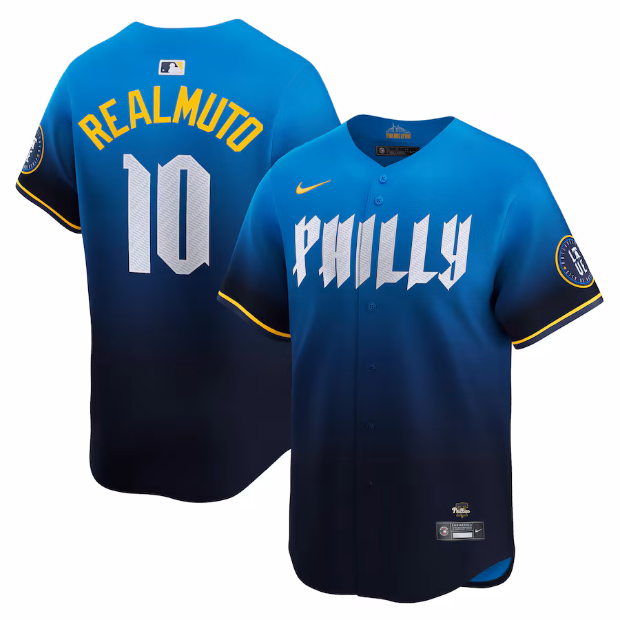 Men's Philadelphia Phillies J.T. Realmuto Nike Navy City Connect Limited Jersey - Vujersey Los Angeles Rams