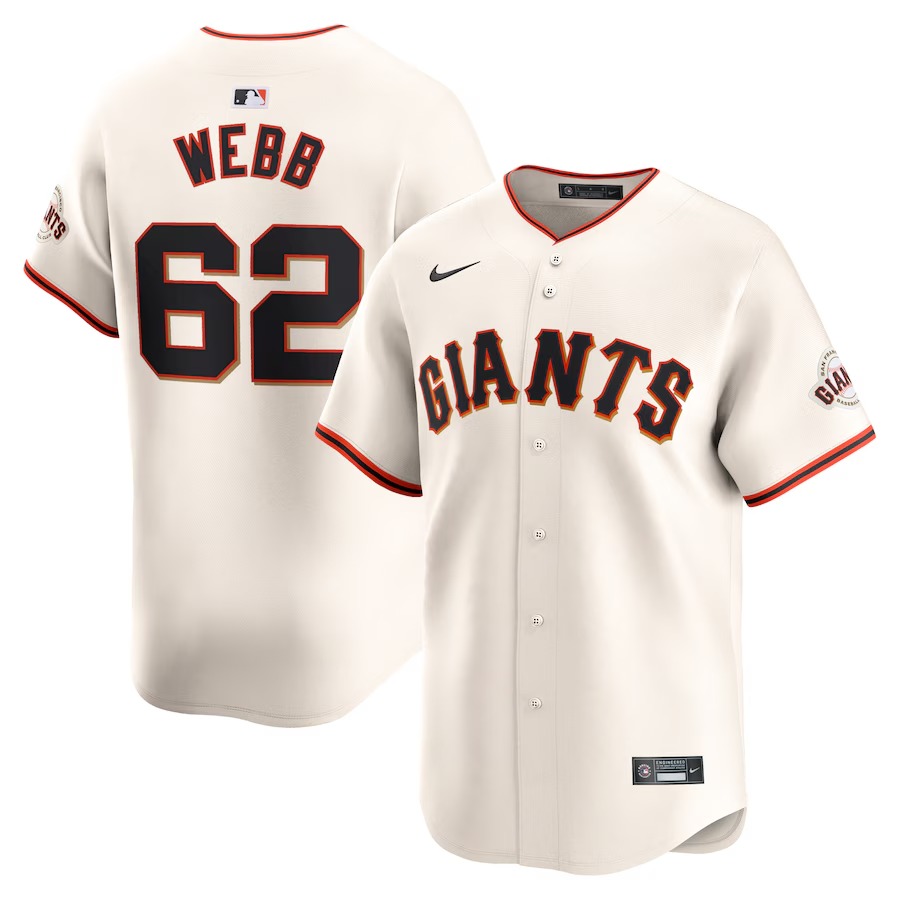 Men's San Francisco Giants Logan Webb Nike Cream Home Limited Player Jersey - Vujersey Los Angeles Rams