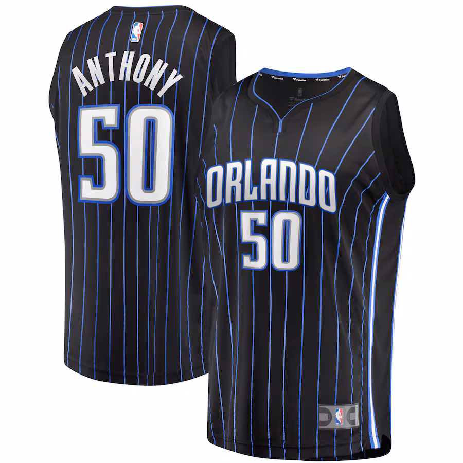 Men's Orlando Magic Cole Anthony Fanatics Black 2020 NBA Draft First Round Pick Fast Break Replica Jersey - Icon Edition - Vujersey Los Angeles Rams