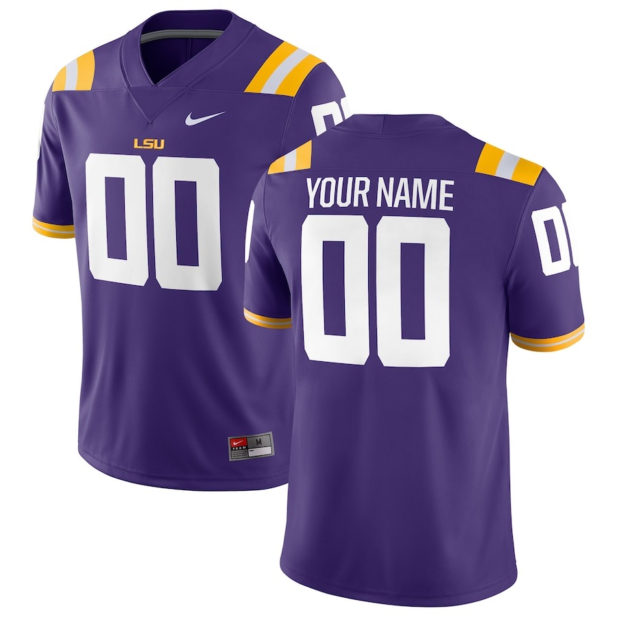 LSU Tigers Nike Football Custom Game Jersey - Purple - Vujersey Los Angeles Rams