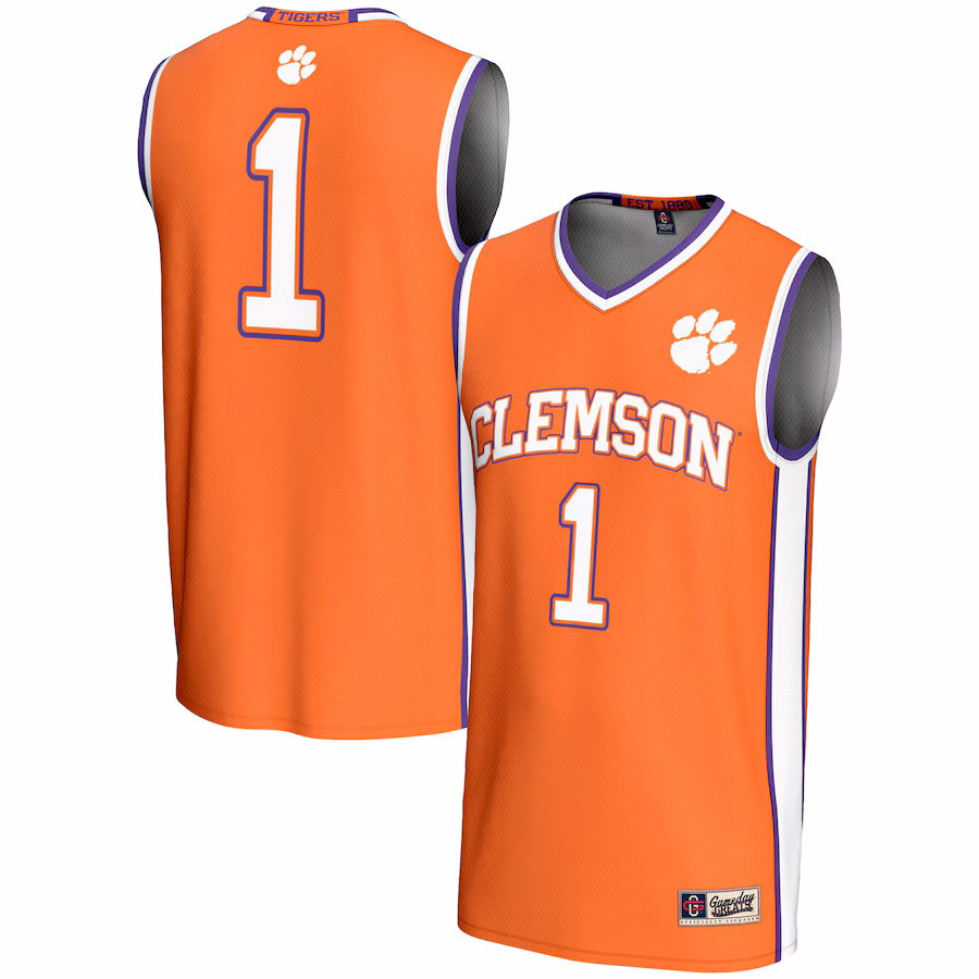 Men's GameDay Greats #1  Orange Clemson Tigers  Lightweight Basketball Jersey - Vujersey Los Angeles Rams