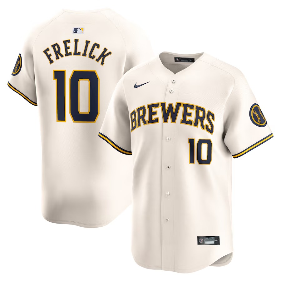 Men's Milwaukee Brewers Sal Frelick Nike Cream Home Limited Player Jersey - Vujersey Los Angeles Rams