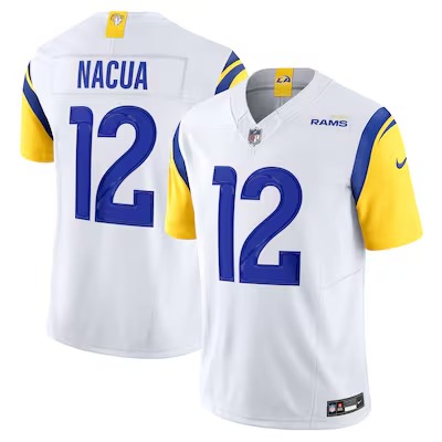 Men's Los Angeles Rams Puka Nacua Nike White Vapor F.U.S.E. Limited Player Jersey - Vujersey Los Angeles Rams
