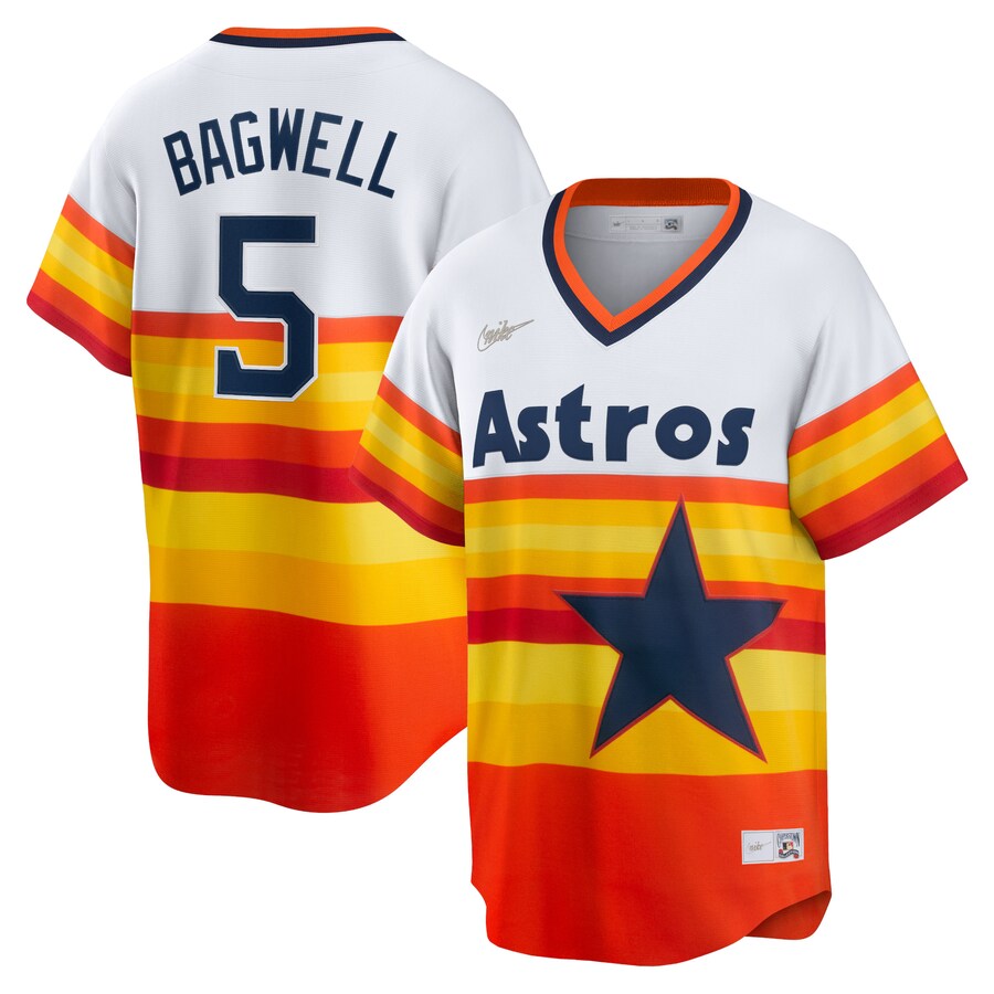 Men's Houston Astros Jeff Bagwell Nike White Home Cooperstown Collection Player Jersey - Vujersey Los Angeles Rams